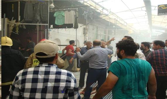 بازارچه نجف آباد آتش گرفت