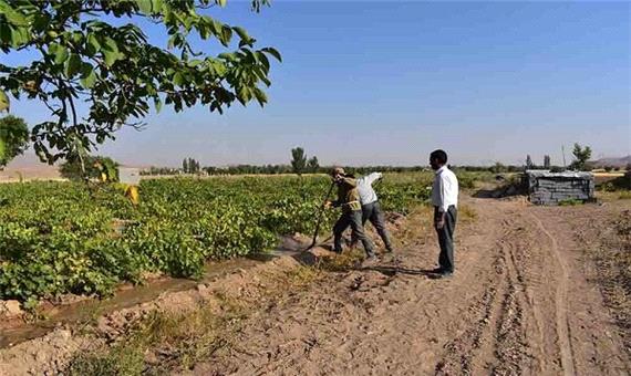 انتقال موقت آب به مزارع روستای «کره» شهرستان دهاقان