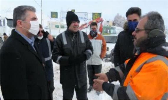 بازدید فرماندار مهاباد از مناطق برف گیر و کوهستانی