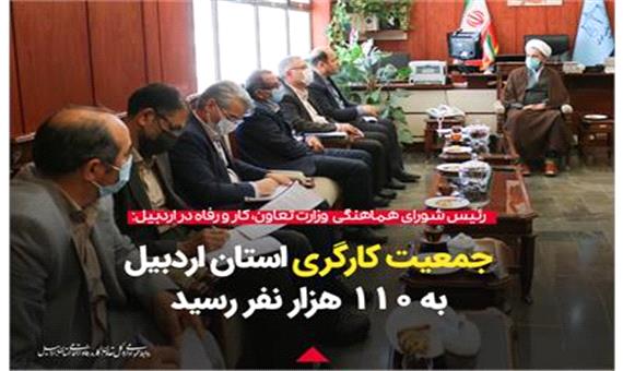 جمعیت کارگری استان اردبیل به بیش از 110 هزار نفر رسید