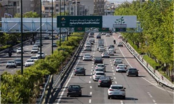 وضعیت ترافیکی معابر تهران در روز تحلیف