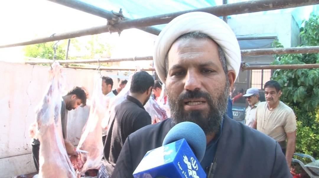 توزیع گوشت قربانی ۱۰۰ راس گوسفند بین نیازمندان لنجانی