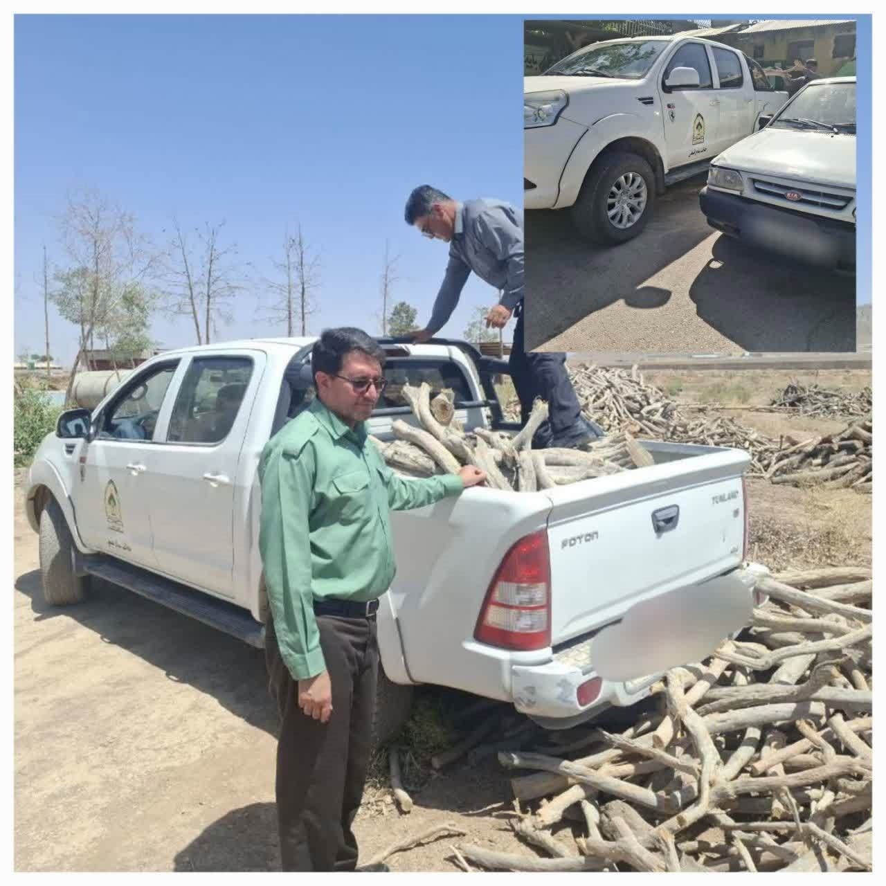 کشف۳۰۵ کیلوگرم چوب قاچاق تاغ در خوراسگان اصفهان