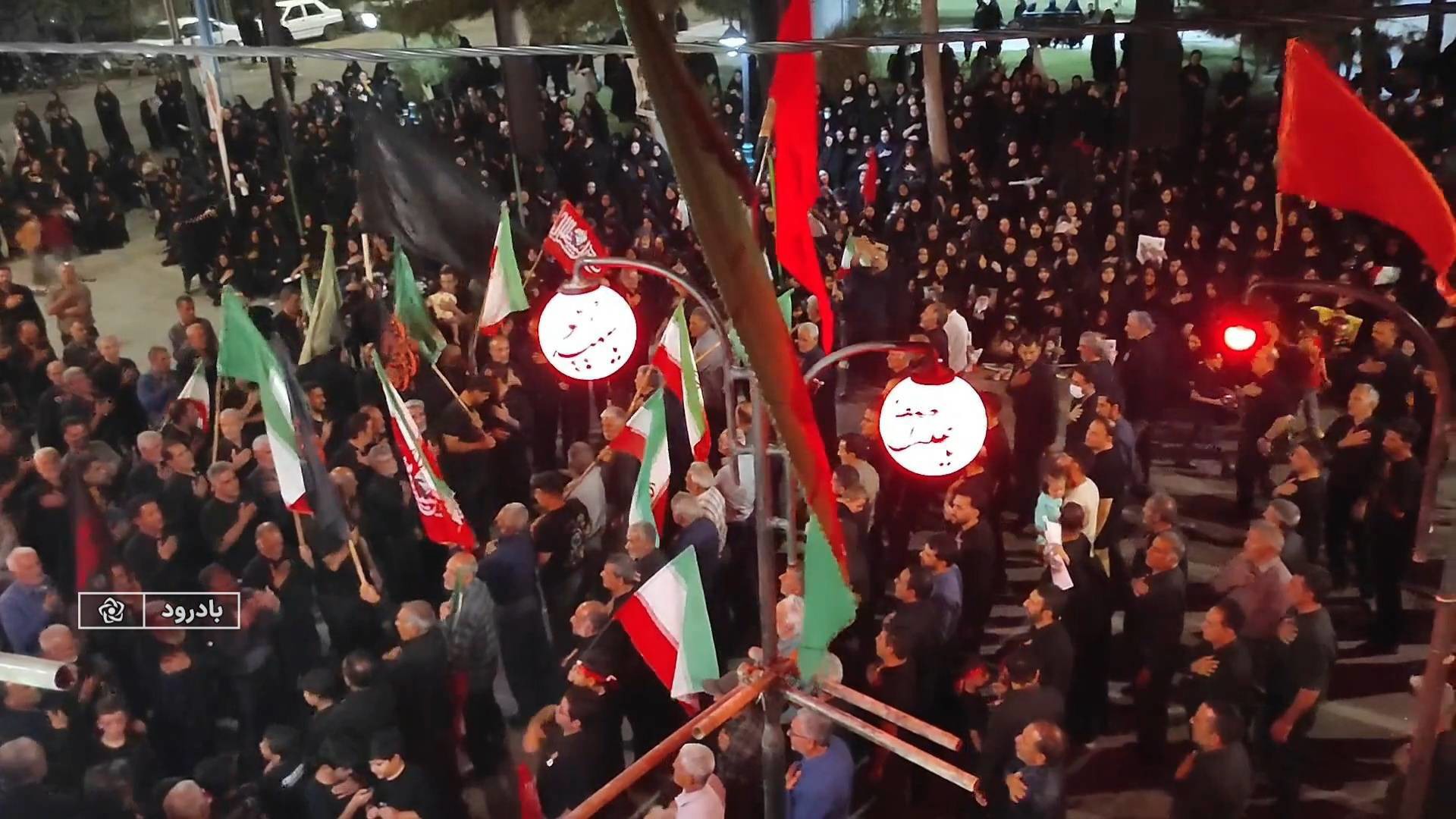 اجتماع بزرگ بادرودی‌ها در سوگ رهبر شهید ایران