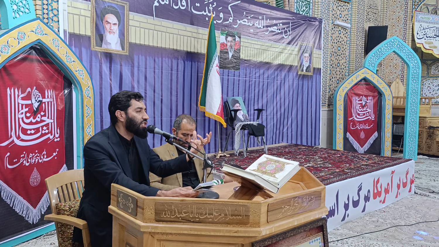بزرگداشت رهبر شهید انقلاب در مسجد جامع شهر دولت آباد