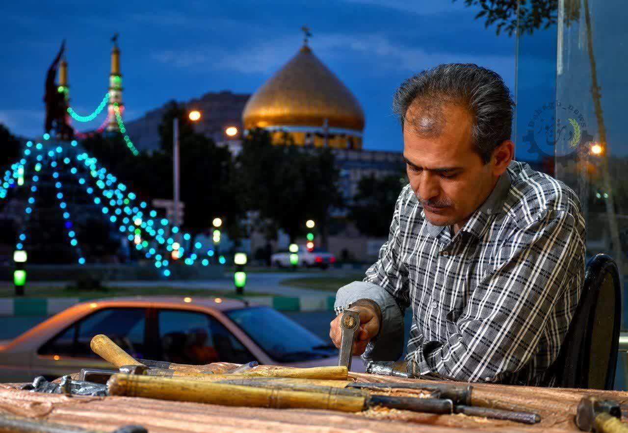 تشییع پیکر هنرمند قلمزن اصفهان در دهق نجف آباد